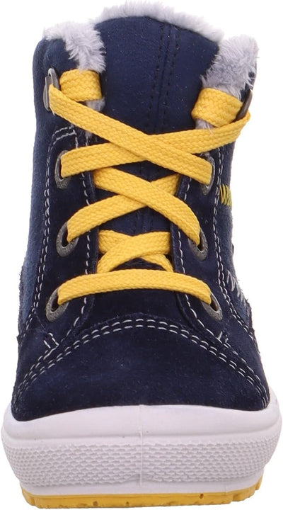 Superfit Baby-Jungen Groovy Warm Gefütterte Gore-tex Schneestiefel 19 EU Blau Gelb 8000, 19 EU Blau