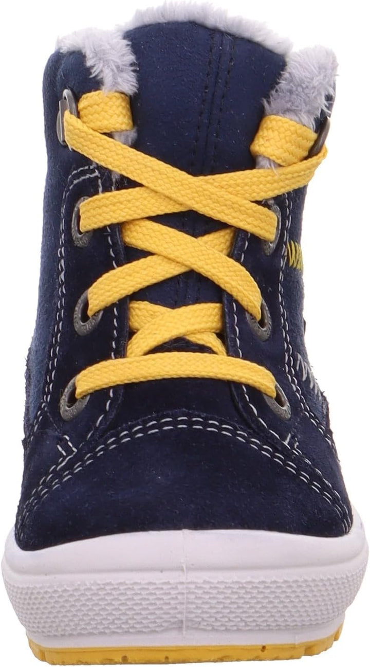 Superfit Baby-Jungen Groovy Warm Gefütterte Gore-tex Schneestiefel 19 EU Blau Gelb 8000, 19 EU Blau
