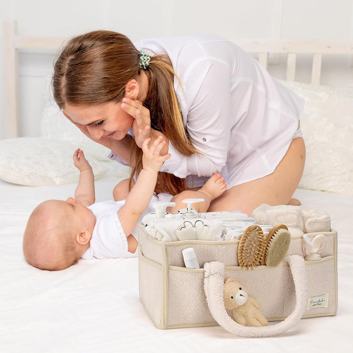 PeraBella Baby-Windel-Cadd Baby-Windel-Caddy Organizer für Wickeltisch, Baby-Aufbewahrungskorb für W