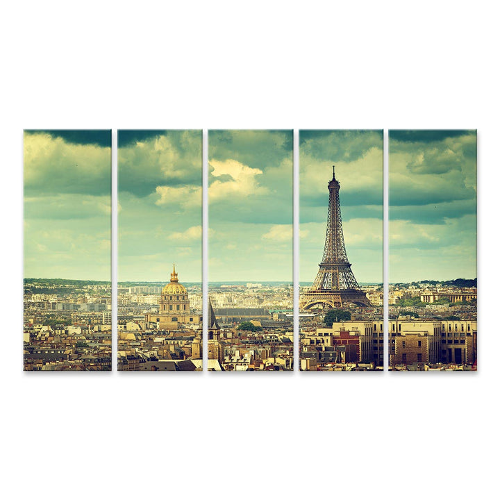 islandburner Bild auf Leinwand Eiffelturm Frankreich Blauer Himmel Blick Auf Paris Bilder Wandbilder
