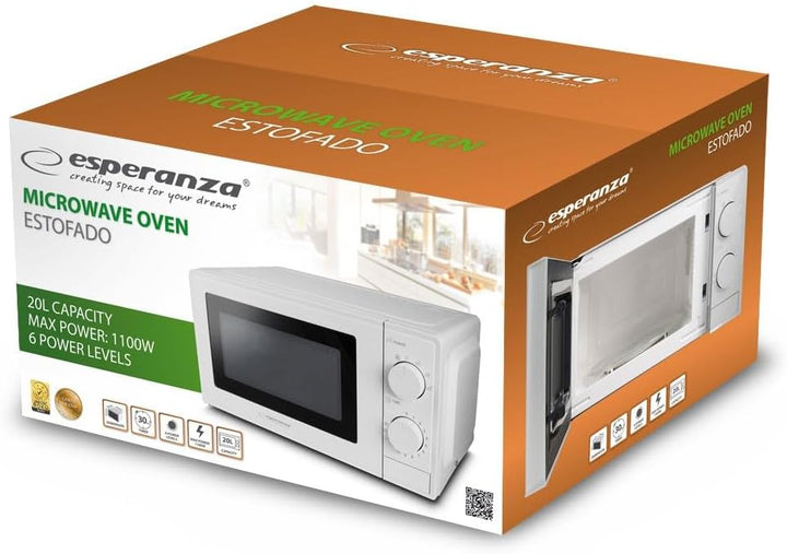 Esperanza EKO011W Microwave Oven 1100W White