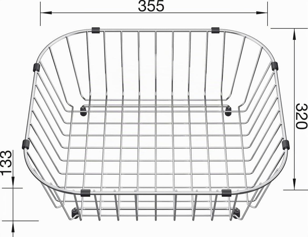 BLANCO Geschirrkorb aus Edelstahl | 355 x 320 x 133 mm