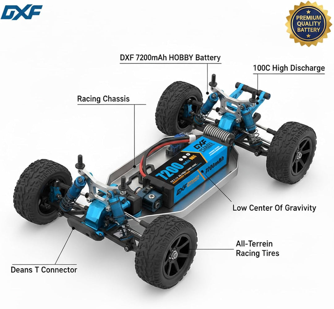 DXF 3S Lipo Akku 6750mAh 11,1V 100C 3S Hard Case mit T-Anschluss für FPV Racing Drohnen Hubschrauber