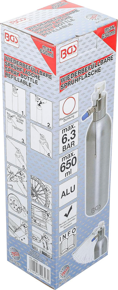 BGS 9393 | Druckluft-Sprühflasche | Aluminiumausführung | 650