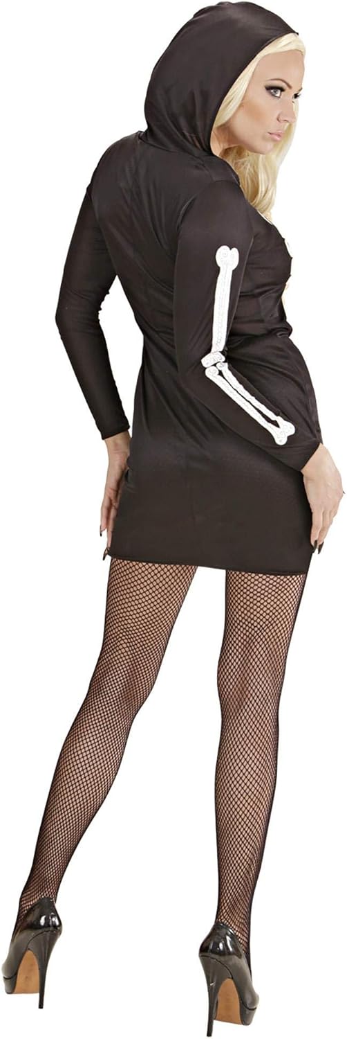 "GLAM SKELETON GIRL" (hooded dress) - (S), S