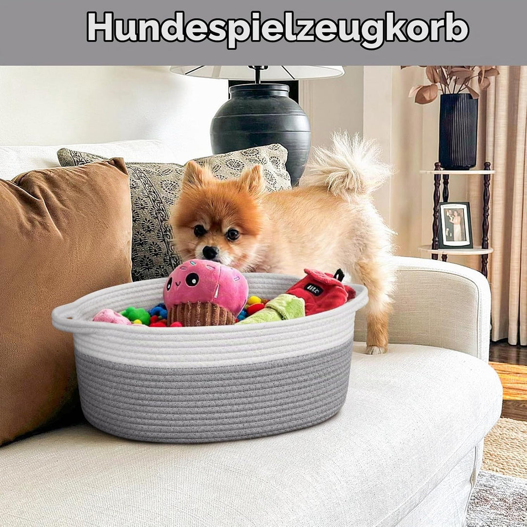 TIMEYARD Seilkörbe für Geschenke Leere, Dekorative Aufbewahrungskörbe für Kinderzimmer, Geflochtener