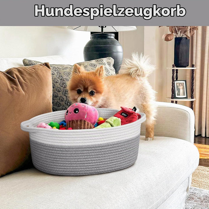 TIMEYARD Seilkörbe für Geschenke Leere, Dekorative Aufbewahrungskörbe für Kinderzimmer, Geflochtener