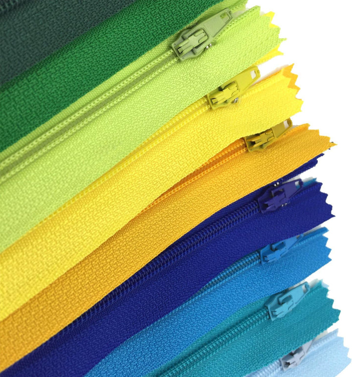 DOITEM Reissverschluss, 24 Farben Nylon Reissverschlüsse, 20cm lang, 2.5cm breit für Kleidung Tasche