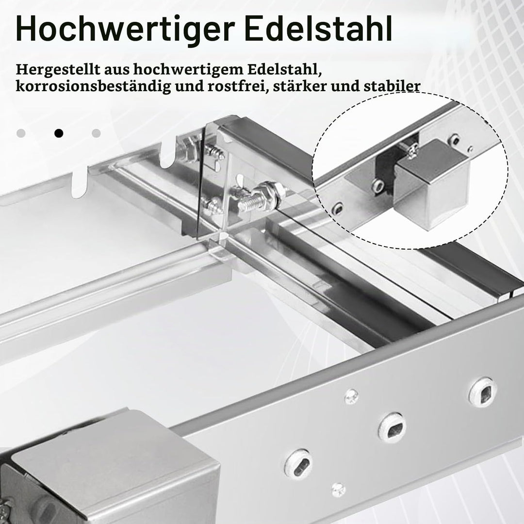 Elektrischer Drehspiess, 50 cm Grillspiessdreher Edelstahl Mit USB Motor 5 U/Min 9 Loch Schaschlik D