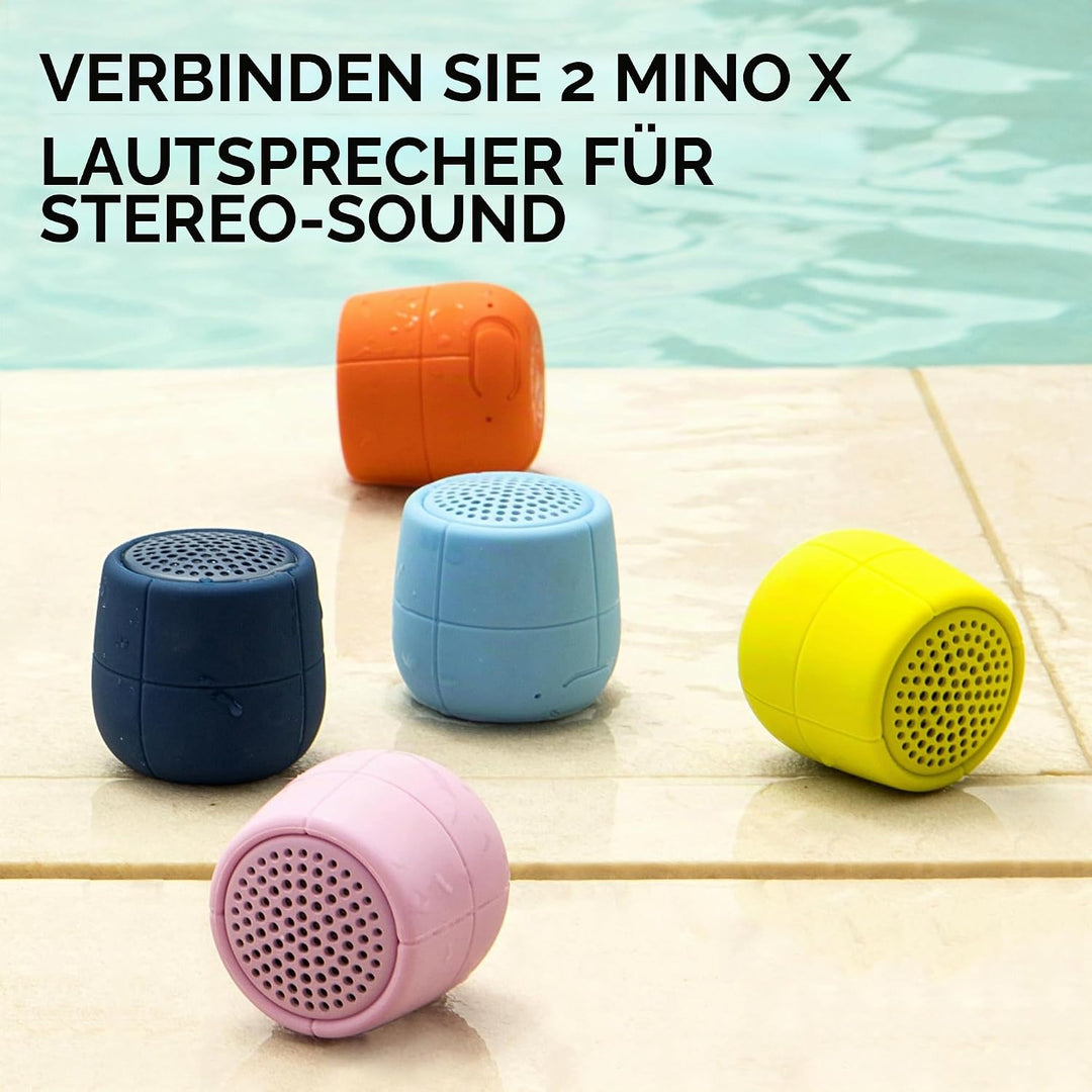 Lexon MINO X - Floatable Water Resistant IPX7 Portable Bluetooth Speaker - 3W - Soft Pink, Soft Pink