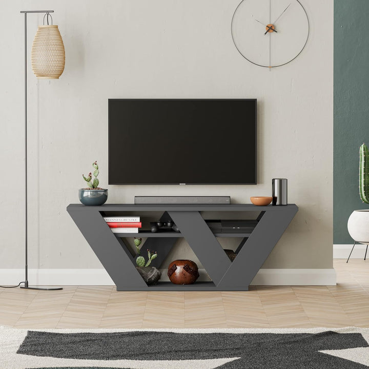 Hocus Picus TV-Einheit für Wohnzimmer bis 55" Fernseher, 110 x 40 x 30 cm, einfache Montage und Rein