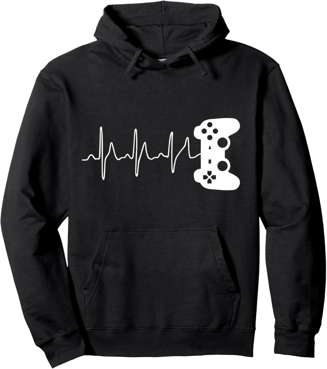 Gamer Herzschlag Videospieler Controller Konsole Nerd Gamer Pullover Hoodie