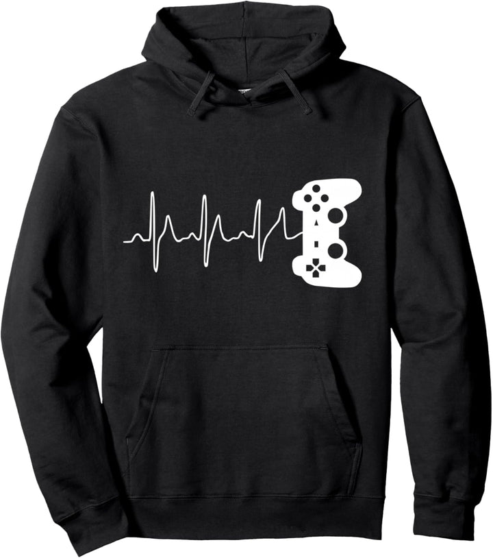 Gamer Herzschlag Videospieler Controller Konsole Nerd Gamer Pullover Hoodie
