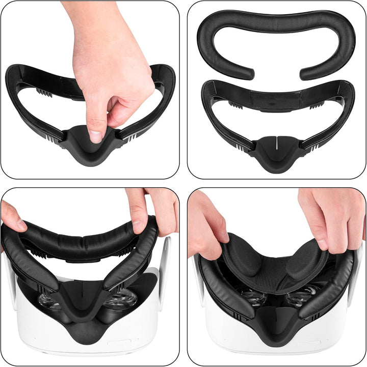 Geekria Facial Interface Bracket & Face Cover Kompatibel mit Oculus/Meta Quest 2, Anti-Light Leakage