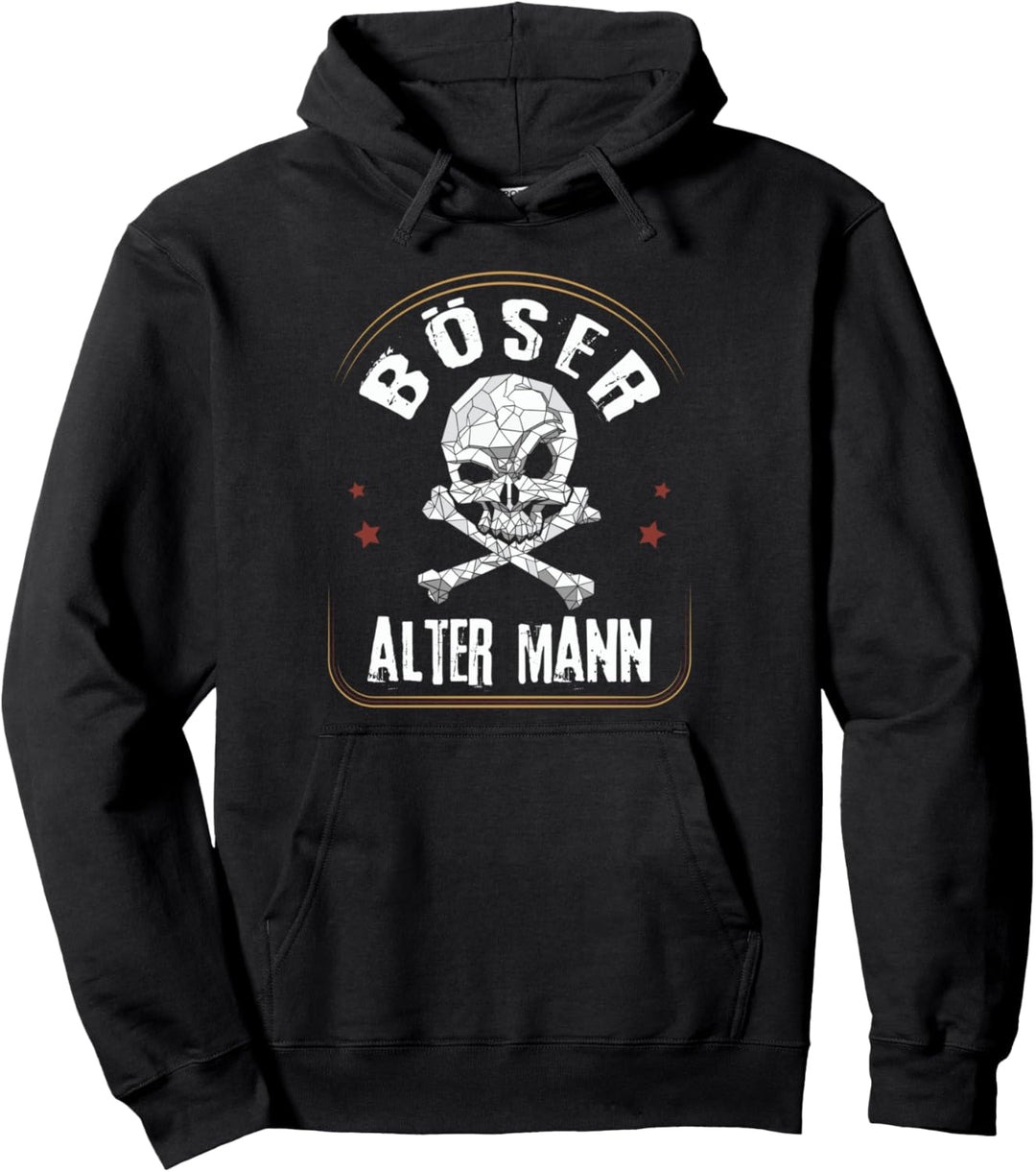 Böser Alter Mann - Totenkopf Opa Vintage Skull Grossvater Pullover Hoodie