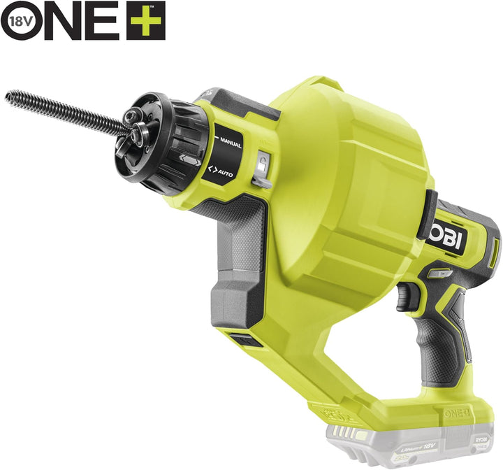 RYOBI 18 V ONE+ Akku-Rohrreinigungsgerät R18DA-0, 6 mm Kabeldurchmesser, ohne Akku und Ladegerät