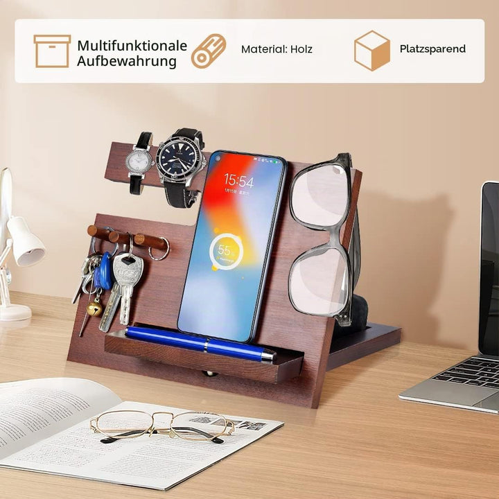 Geschenke für Männer Weihnachten Holz Telefon Dockingstation Nachttisch Organizer Männer Geschenk Ge