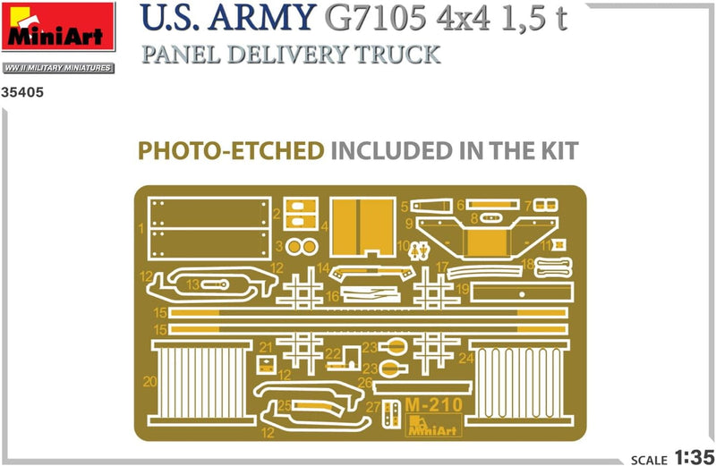 Mini Art 35405 1:35 US 4x4 G7105 1,5to Lieferwagen-originalgetreue Nachbildung, Modellbau, Plastik B