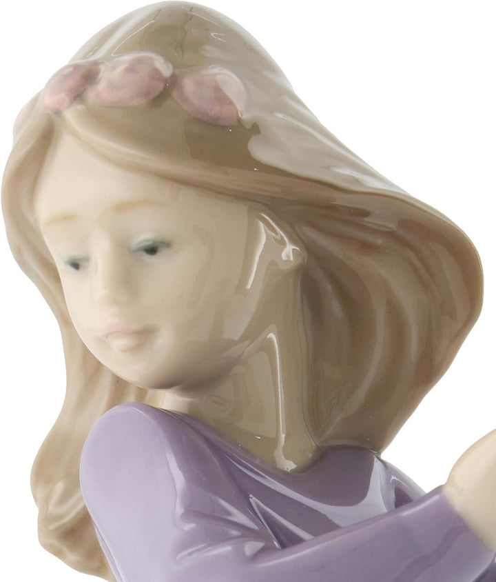 NAO Porcelain by Lladro PUPPY'S Birthday (Special Edition) (Girl Holding Cake with Puppy Dog) 200170