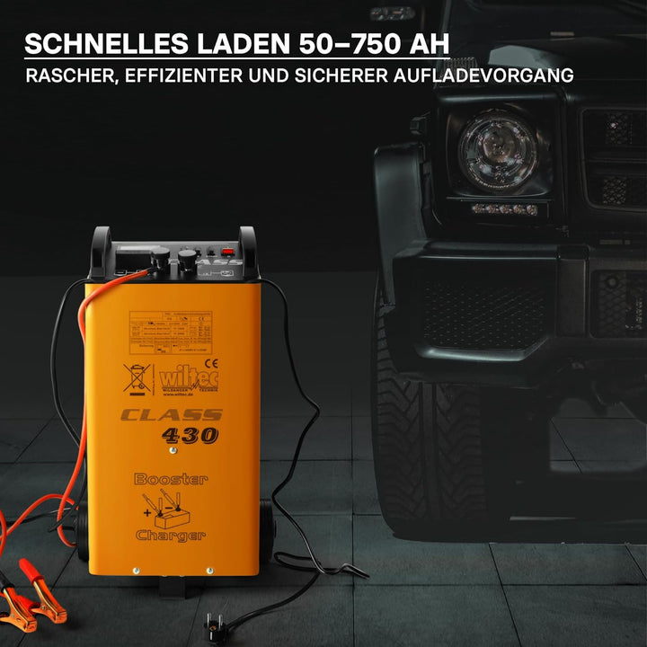 Wiltec Batterieladegerät Batterie 12V 24V Ladegerät Akkuladegerät Boost 430