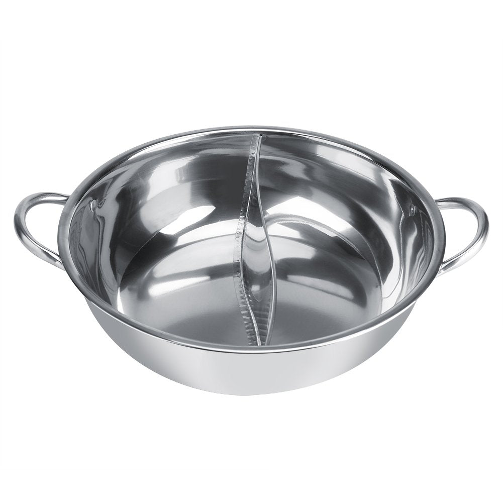 Edelstahl Hot Pot 2 Geschmack Trennsuppe Kochtöpfe Suppe Kochen Töpfe Hot Pot für Induktionsherd Gas