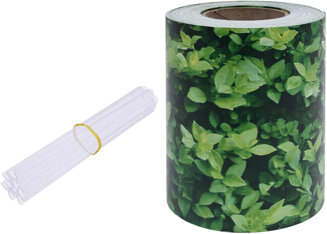 Tidyard Garten-Sichtschutz Windschutz 35 x 0,19 m Mit bedrucktem Blattmuster,Zaunrolle Zaunfolie Sic