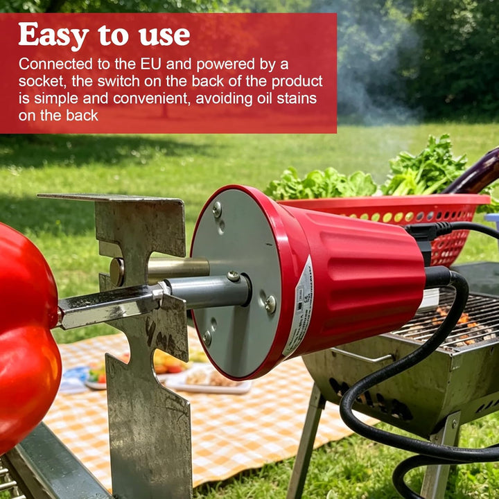 GBKDQQ Grillmotor, Barbecue Grillmotor, DC 220V-240V Elektromotor Grill, ABS Barbecue Rotator Motor