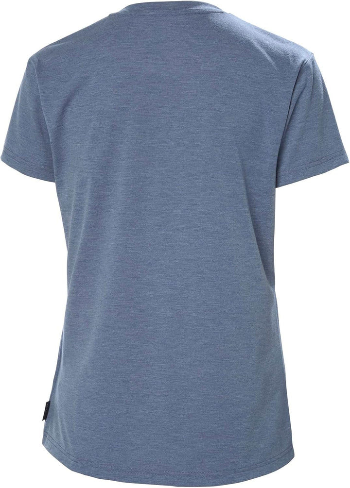 Helly Hansen Damen W Skog Recycled Graphic Tee Shirt XS Ocean Melange, XS Ocean Melange