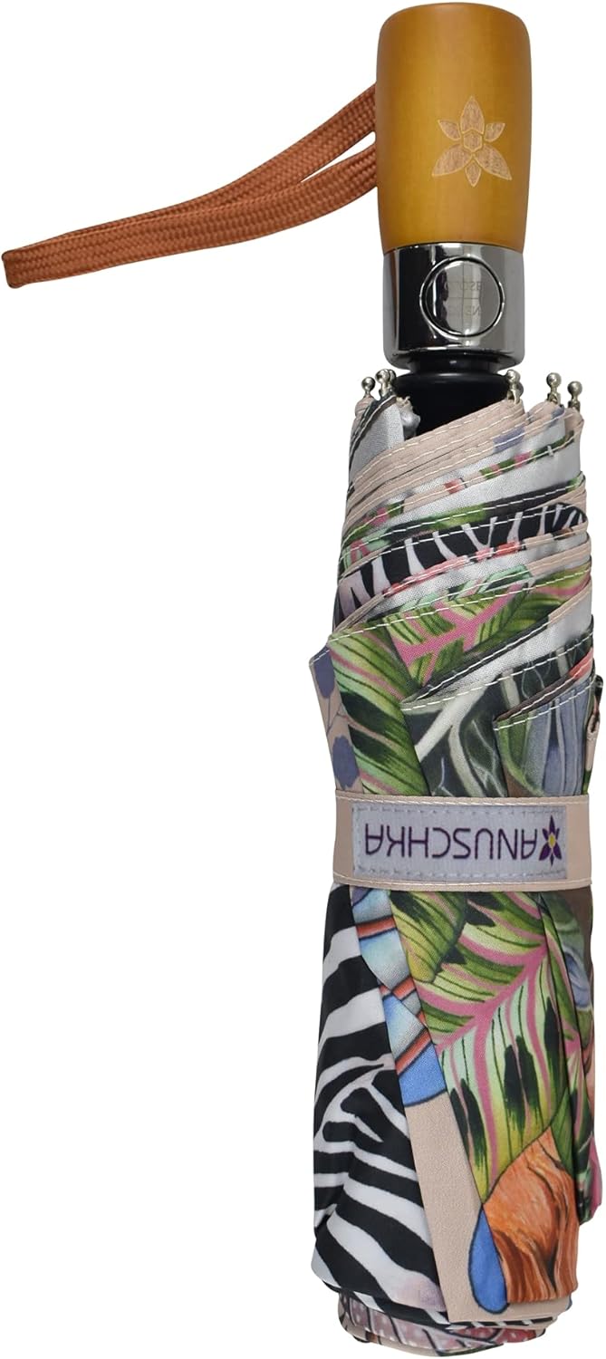 Anuschka Regenschirm - Duomatik zum Öffnen/Schliessen - 97 cm - UPF 50+ - Wasserdichtes Obermaterial