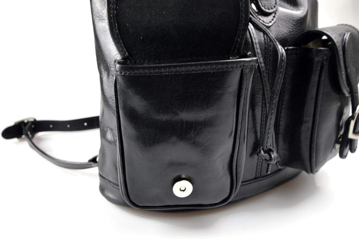 Rucksack leder schwarz rucksack damen herren reisetasche kalbsleder rucksack leder rucsack schulruck