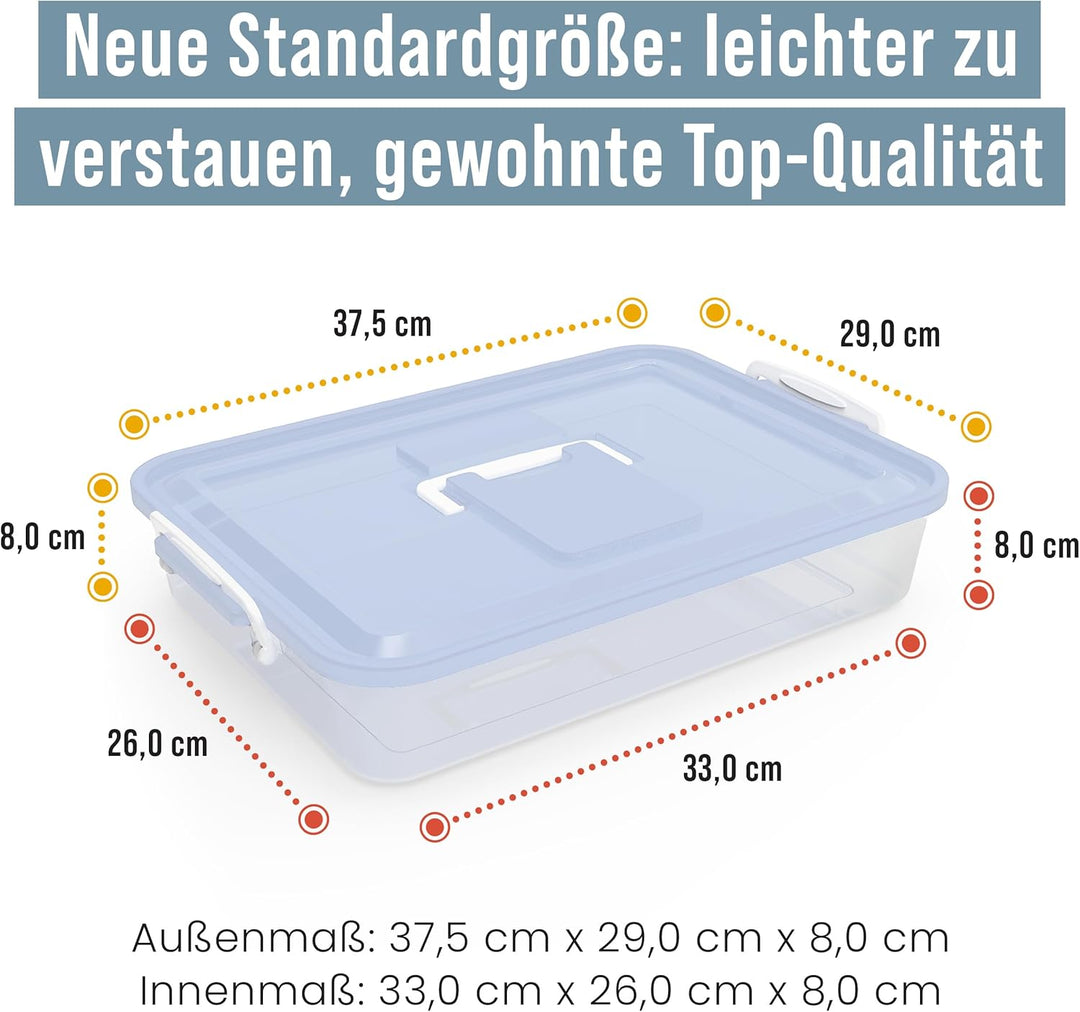 Chef Pomodoro 2 x Pizzaballenbox mit Deckel (35,6 x 27,9 cm), Teigbox Pizza, Pizzaboxen Teig, Pizzat