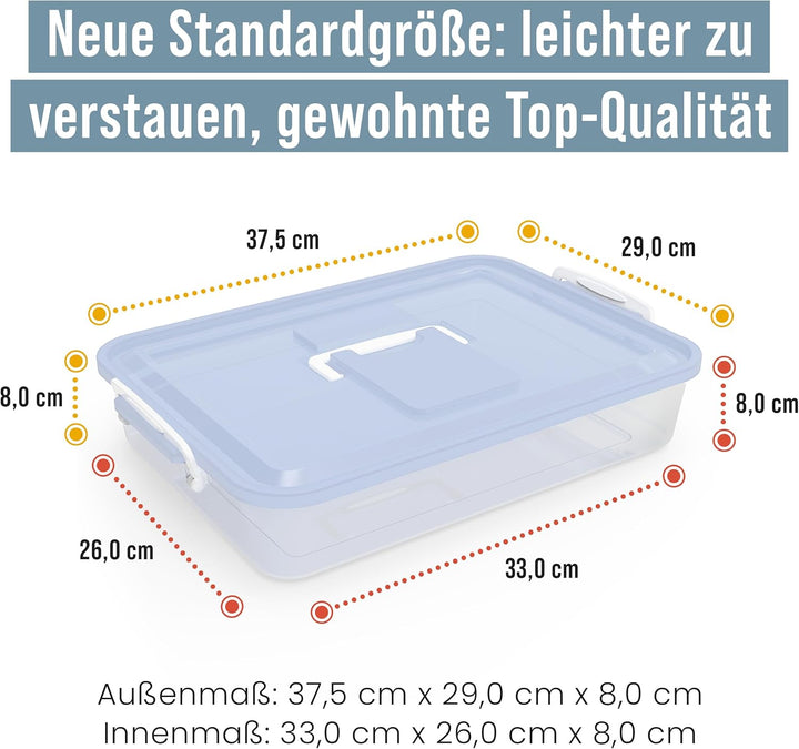 Chef Pomodoro 2 x Pizzaballenbox mit Deckel (35,6 x 27,9 cm), Teigbox Pizza, Pizzaboxen Teig, Pizzat