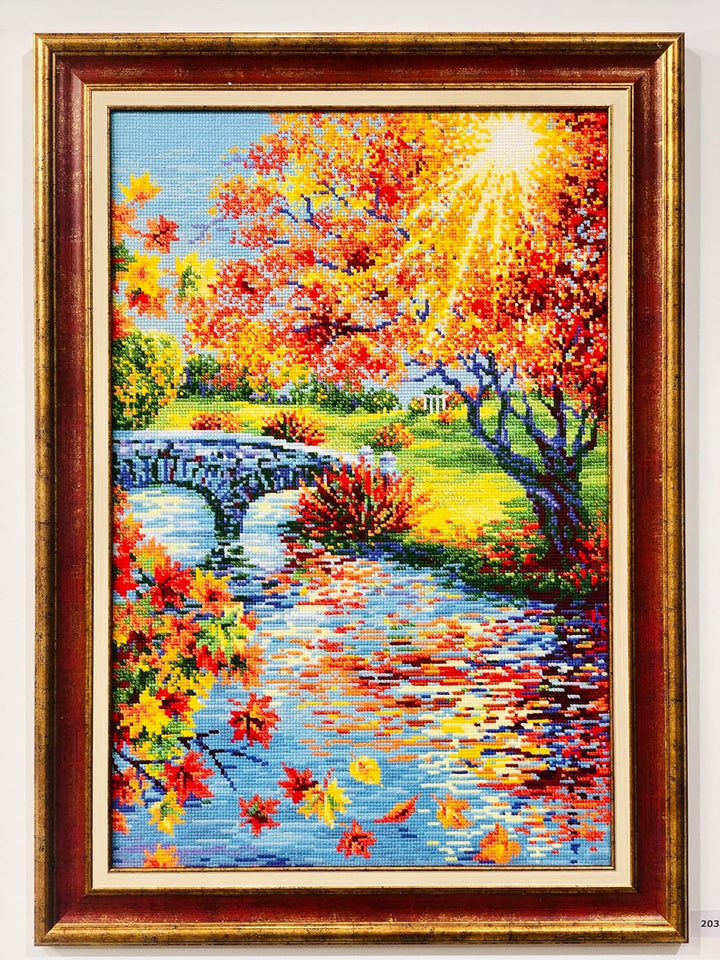 Riolis Kreuzstich Set Sonniger Herbst, Zählmuster, 40x60cm