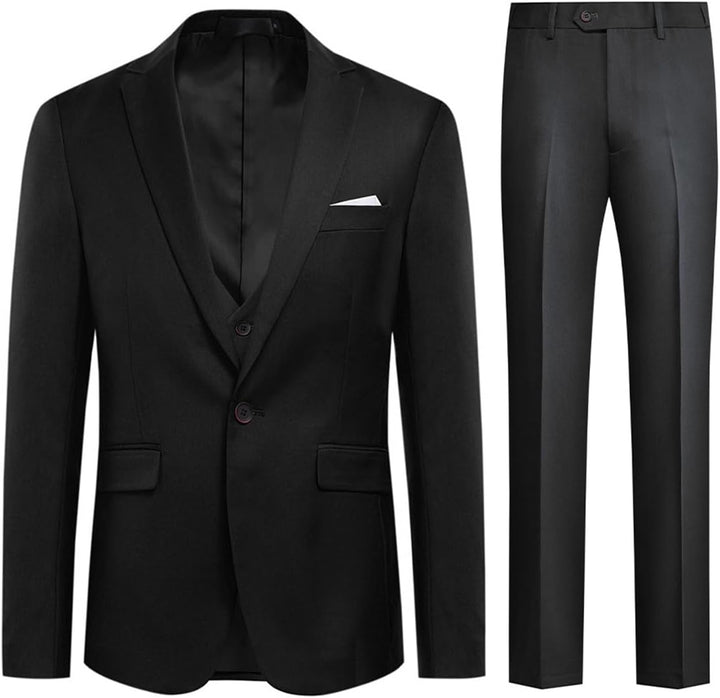 Allthemen Anzug Herren Anzug Slim Fit 3 Teilig Herrenanzug 3-Teilig Anzüge Herren Modern Sakko für B