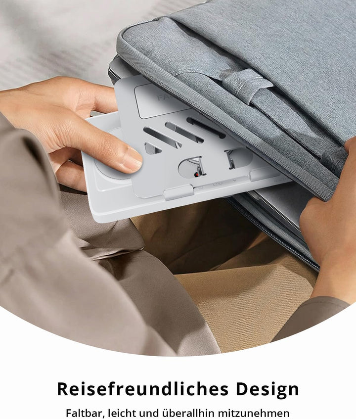 GEEKERA 4-in-1 Ladestation für Apple, Eingebautes einziehbares Ladekabel für iPad, Magnetisch Indukt