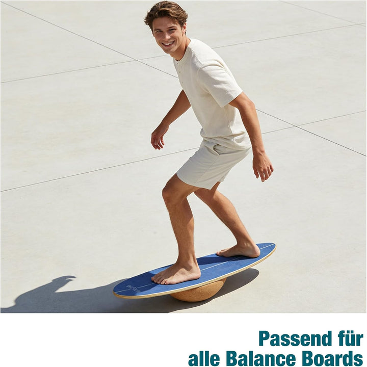 DH FitLife Kork Halbkugel für Surfing Balance Board Erwachsene | 30x10cm ｜360° Half Balance Ball | P