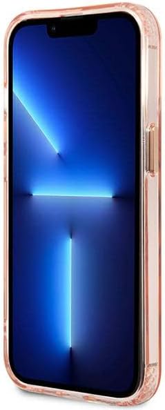 Guess GUHMP13XHTCMP Hülle für iPhone 13 Pro Max 6,7" rosa/pink Hard case Gold Outline Translucent We