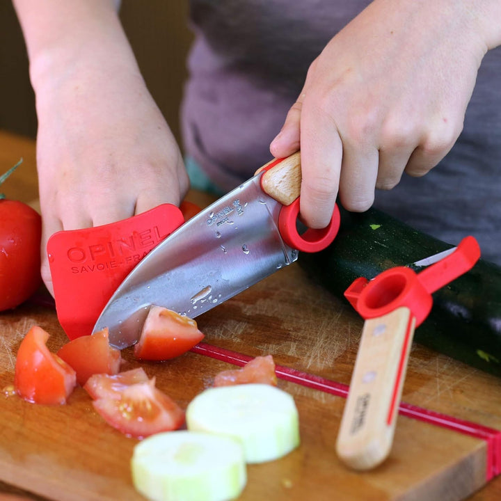 Opinel Le Petit Chef Kinder-Küchenmesser-Set mit Holzgriff | 3-teilig | persönliche Gravur | Sparsch