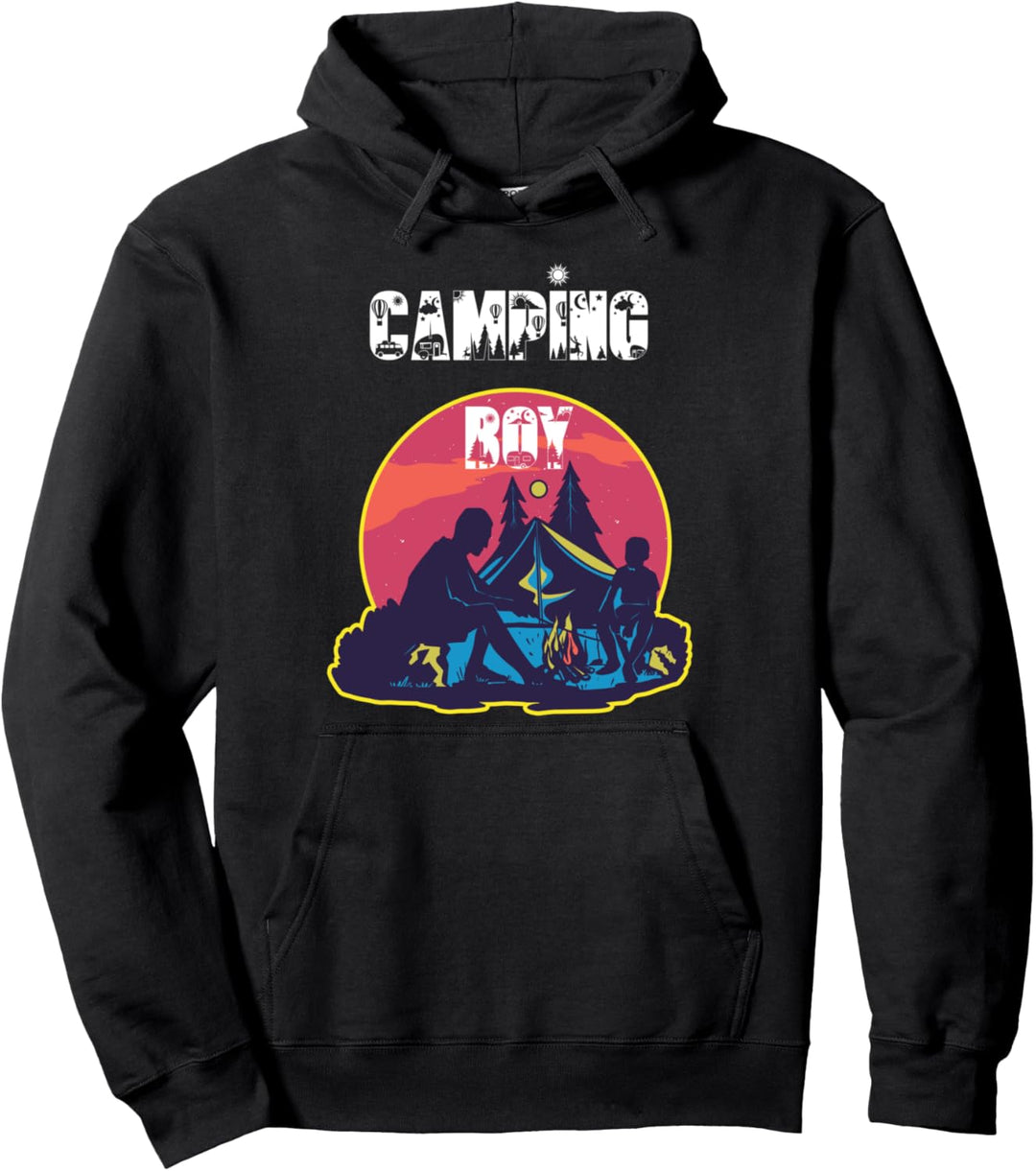 Camping Boy Camper Jungs Natur Campen Zeltlager Zelten Pullover Hoodie