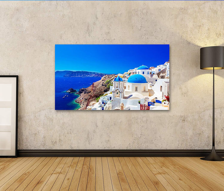 islandburner Bild auf Leinwand Oia Stadt Auf Santorini Insel Griechenland Traditionelle Und Berühmte