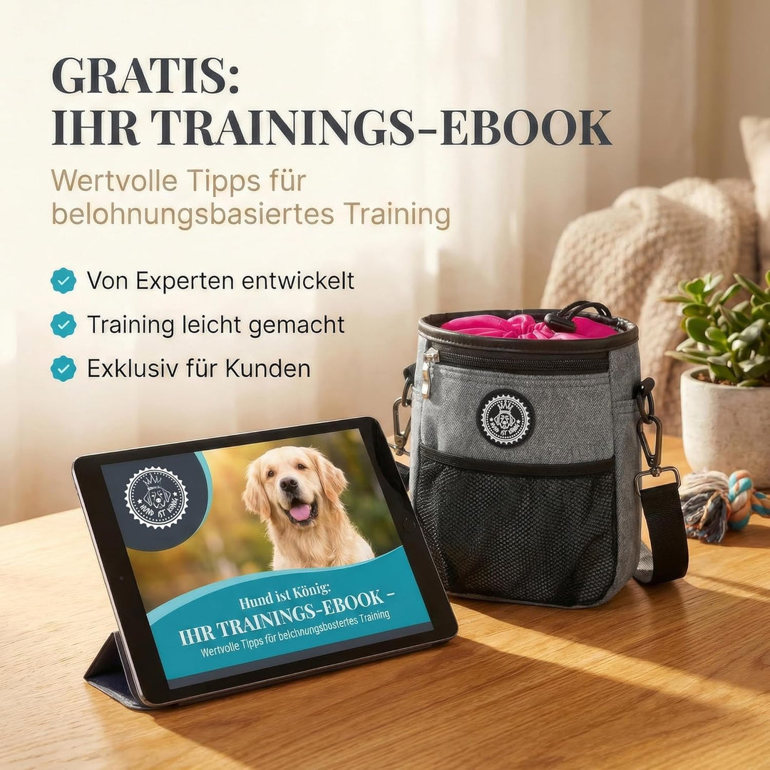 HUND IST KÖNIG® Premium Leckerlibeutel für Hunde - der Alleskönner - Robuster Futterbeutel Hunde mit