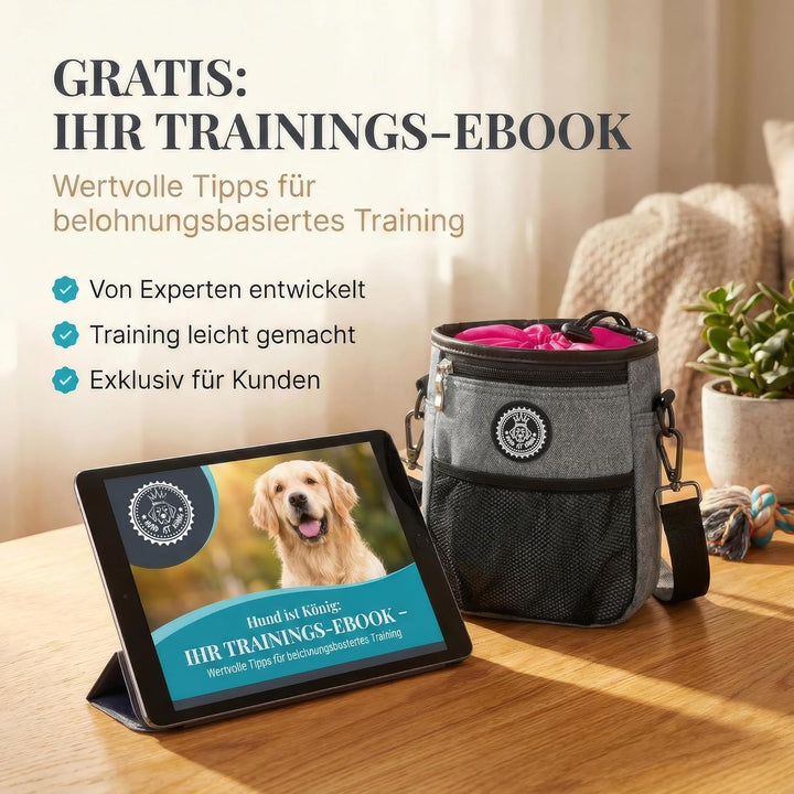 HUND IST KÖNIG® Premium Leckerlibeutel für Hunde - der Alleskönner - Robuster Futterbeutel Hunde mit
