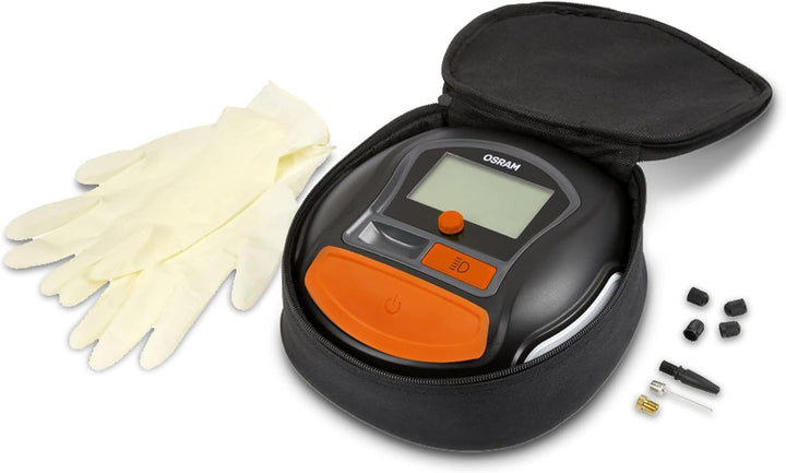 OSRAM TYREinflate 1000, Digitales Reifenfüllgerät mit Auto-Stopp und LED Licht, tragbarer 12V Kompre