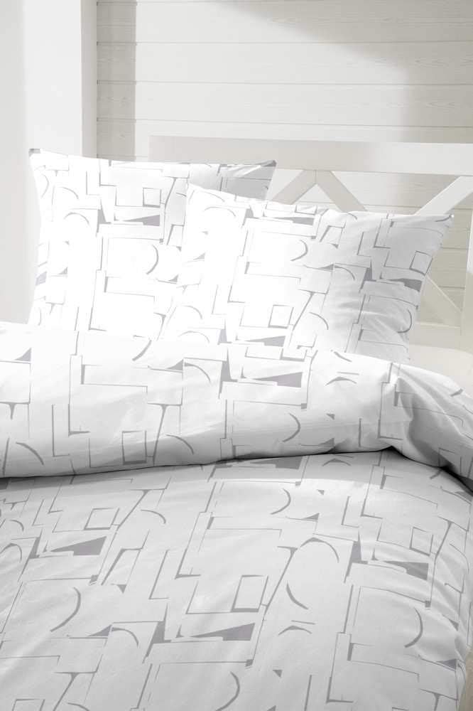 Hahn Bettwäsche Seersucker 216007, Grösse:135x200cm & 80x80cm 135x200cm & 80x80cm Weiss, 135x200cm &