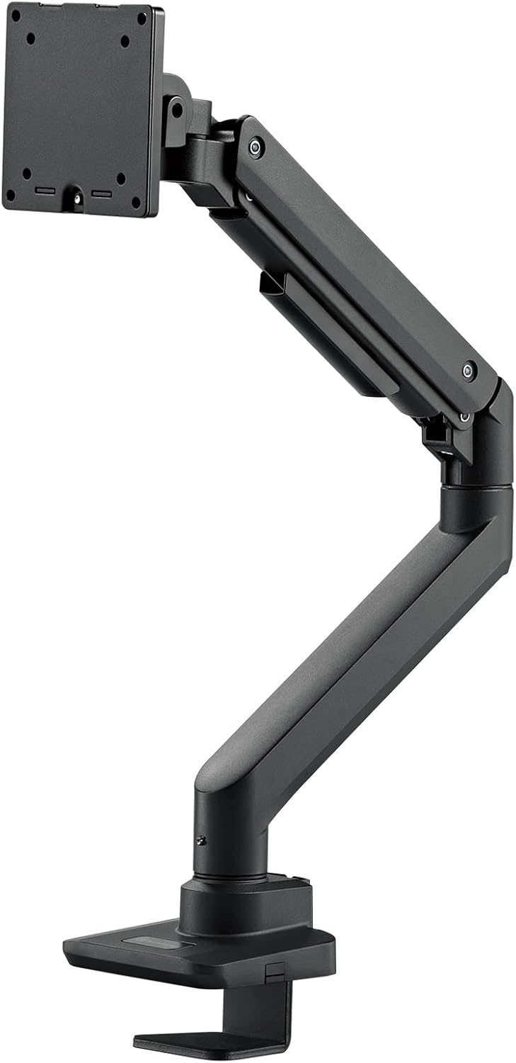 Silverstone ARM14B- Monitorarm für einzelnen Monitor mit Hochleistungs-Gasfederdesign und vielseitig