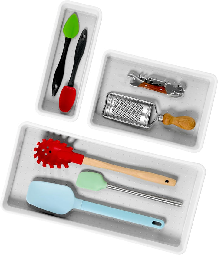 madesmart Tablett, 3er-Set, weiss, Premiumweiss, Premiumweiss