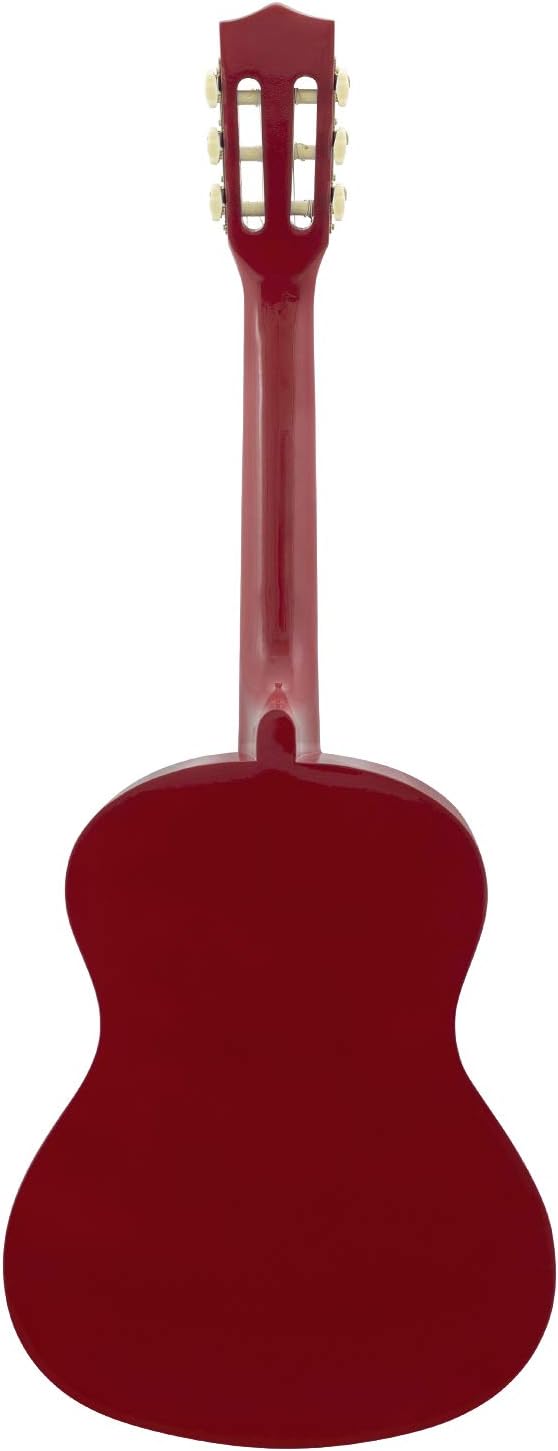 TIGER Klassische Gitarre MA-CG08 1/2 Grösse Rot Klassikgitarre - Bunte Spanische Gitarre mit Trageta