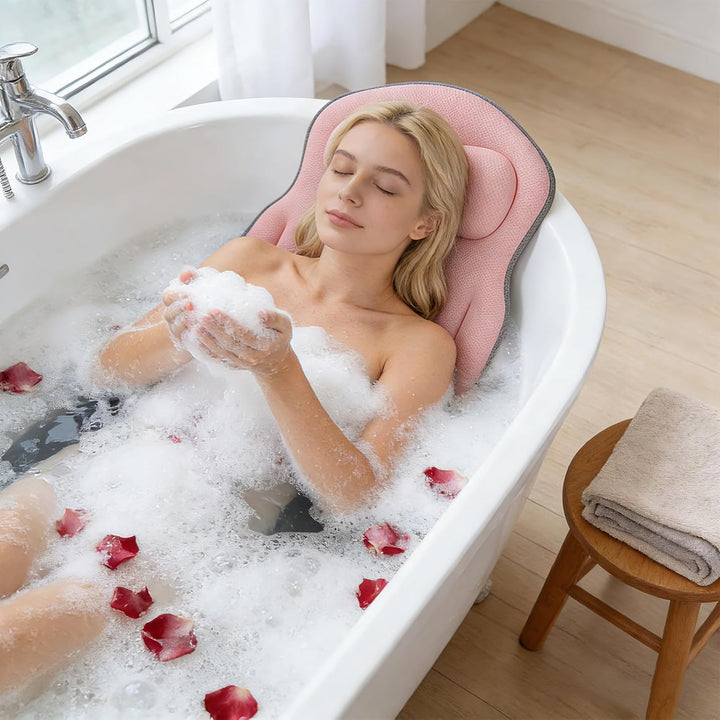 Ganzkörper Badewannenkissen für die Badewanne, Verdicktes Badewannenmatte mit Kopfstütze unterstützt