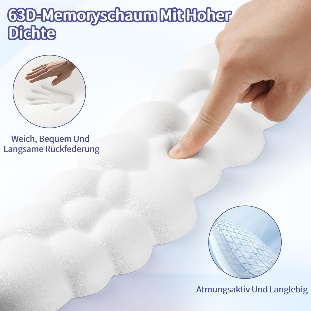 Sushret Wolke Handballenauflage Tastatur, Ergonomisches Wolke Handauflage Tastatur Mit PU Leder Memo