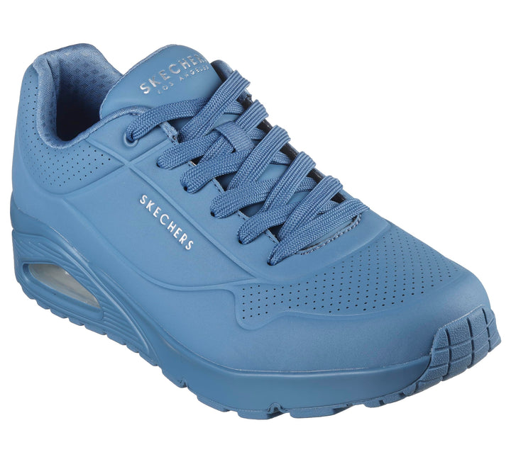 Skechers Herren UNO Stand On Air Sneaker 39.5 EU Blaues Durabuck Mesh, 39.5 EU Blaues Durabuck Mesh
